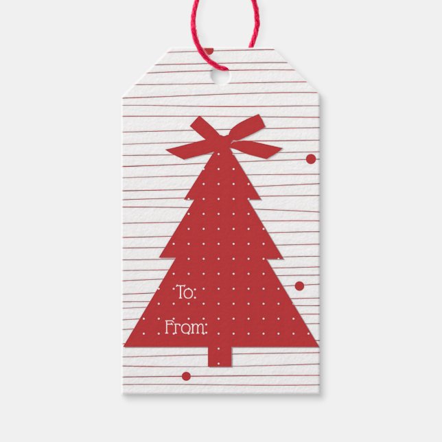 Étiquettes-cadeau Sapin de Noël (Devant)