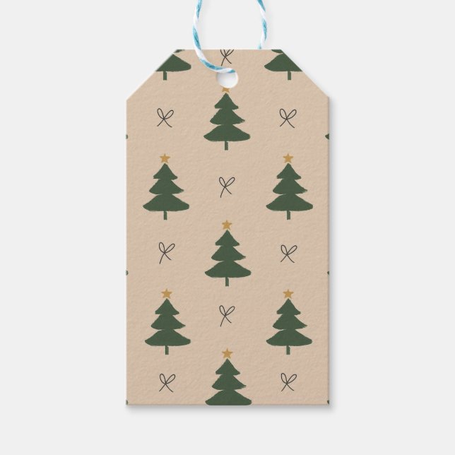 Étiquettes-cadeau Sapin de Noël (Devant)