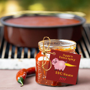 Étiquettes Cadeau Sauce barbecue épicée au feu de porc