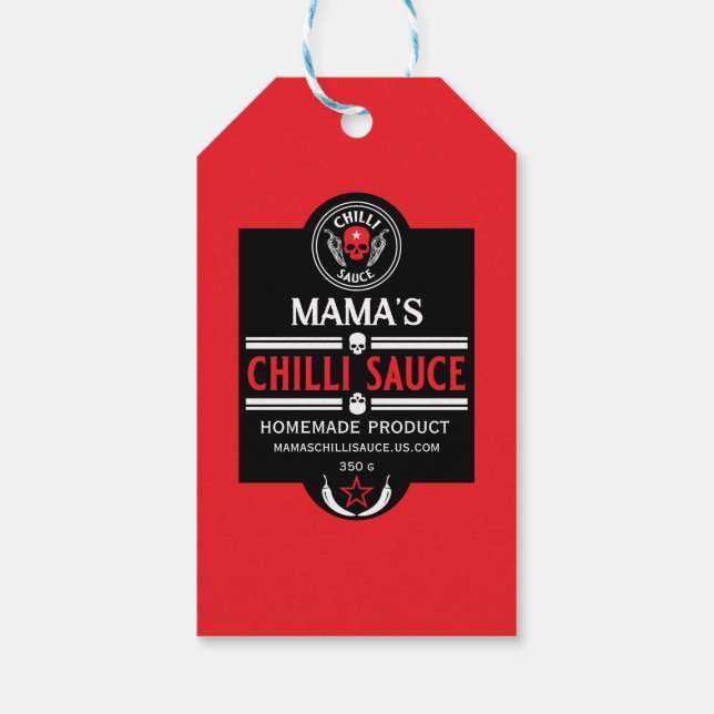 Étiquettes-cadeau Sauce chili maison (Dos)