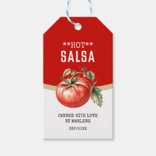 Étiquettes-cadeau Sauce piquante aux tomates maison avec tomate roug