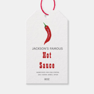 Étiquettes-cadeau Sauce piquante maison Sauce chili