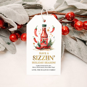 Étiquettes-cadeau Sauce Piquante Pimentez Vos Fêtes De Noël