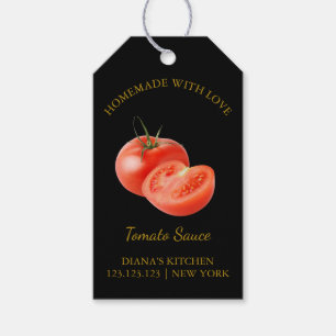 Étiquettes-cadeau Sauce tomate maison simple Hang Tag l Noir
