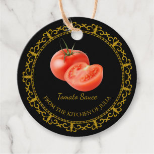 Étiquettes Cadeau Sauce tomate maison vintage Hang Tag l Noir