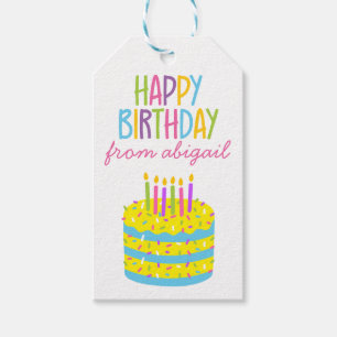 Étiquettes-cadeau Saupoudrer gâteau d'anniversaire Tags cadeaux pers