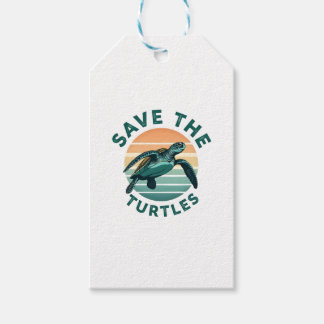 Étiquettes-cadeau Sauvez Les Tortues Animal Tortue Amateur De Tortue