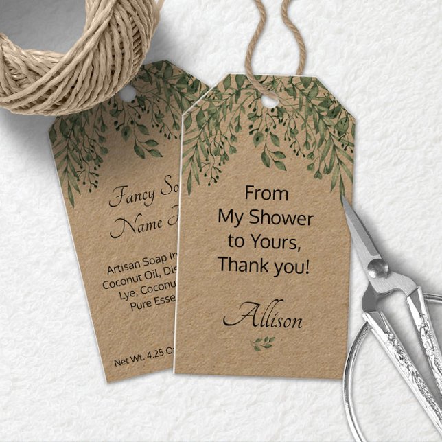 Étiquettes-cadeau Savon artisanal Personalized My Shower to Yours Kr (Créateur téléchargé)