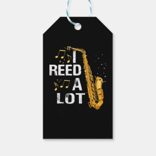 Étiquettes-cadeau Saxophone drôle