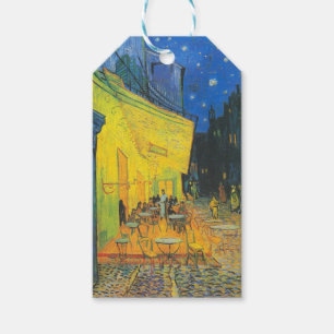 Étiquettes-cadeau Scène de rue française du café-terrasse de Van Gog