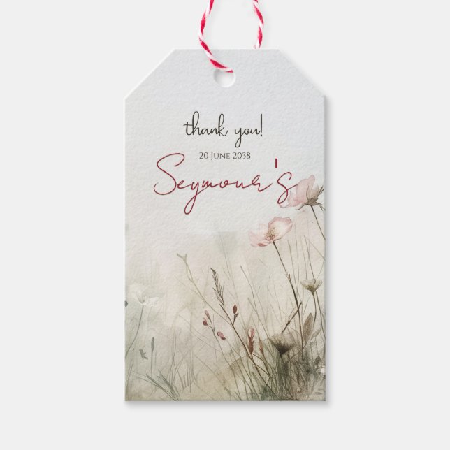Étiquettes-cadeau Scène rêvée de fleurs de printemps (Devant)