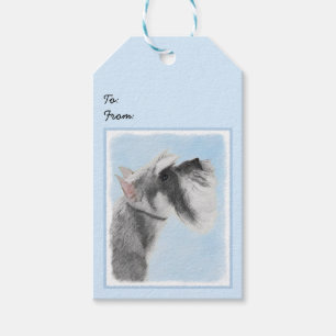 Étiquettes-cadeau Schnauzer (Giant, Standard) Peinture - Chien Art