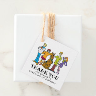 Étiquettes Cadeau Scooby-Doo et le Merci de Gang