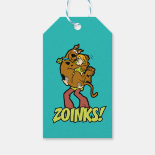 Étiquettes-cadeau Scooby-Doo et Zoinks hirsute !