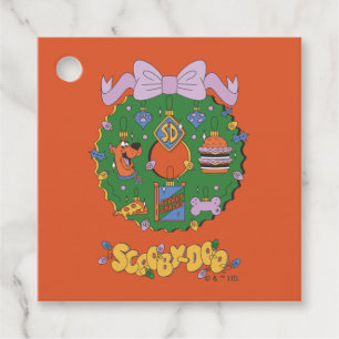 Étiquettes Cadeau Scooby-Doo Snack Vacances Wreath Graphisme