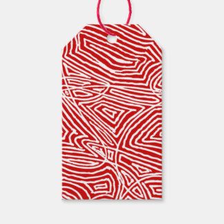 Étiquettes-cadeau Scribbleempreintes rouges