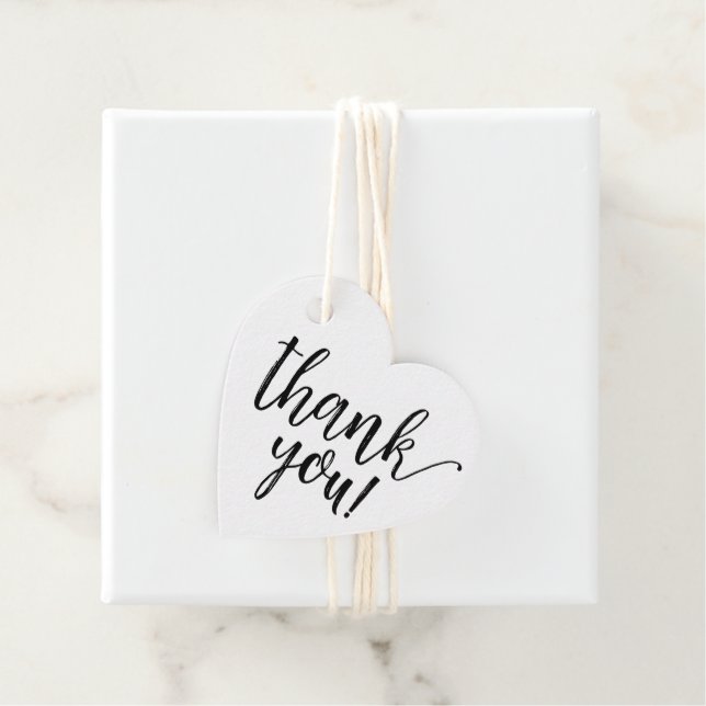 Étiquettes Cadeau Script de remerciement de mariage Rustic Kraft (En situation)
