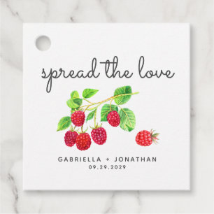 Étiquettes Cadeau Script Épandre L'Amour Framboise Confit Favor Étiq
