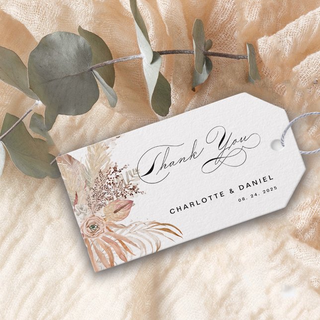 Étiquettes-cadeau Script moderne de calligraphie Whimsical Boho (Créateur téléchargé)