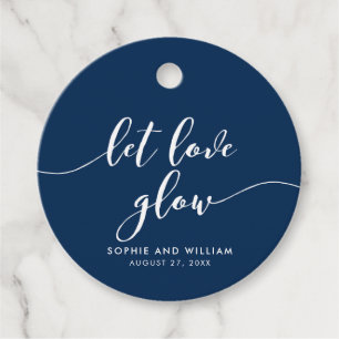 Étiquettes Cadeau Script Relax Laisser l'amour brillant Mariage de c