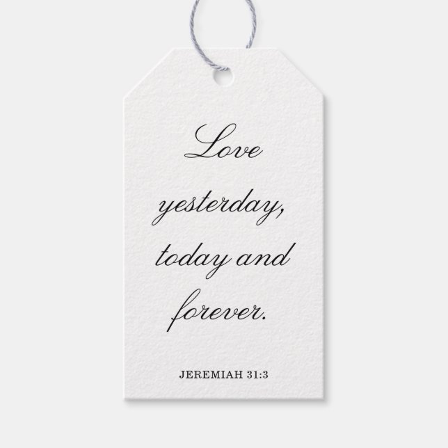 Étiquettes-cadeau Scripture Wedding Centerpiece, Bridal Shower Decor (Devant)