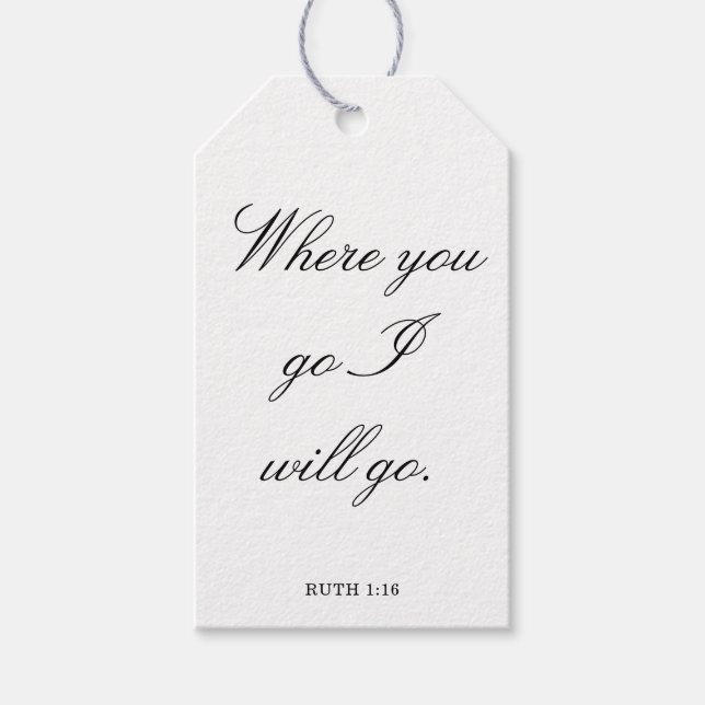 Étiquettes-cadeau Scripture Wedding Centerpiece, Bridal Shower Decor (Devant)