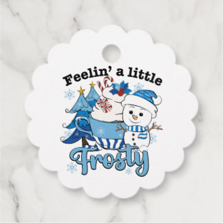 Étiquettes Cadeau Se sentir un peu mignon bonhomme de neige glacial