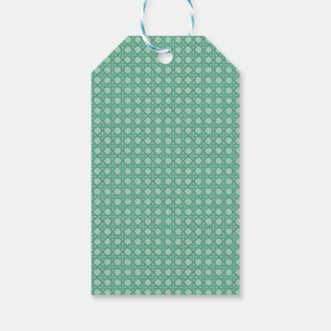 Étiquettes-cadeau Seafoam Rattan Gift Tag (Dos)