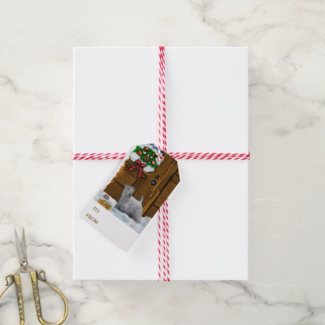 Étiquettes-cadeau Sealyham Terrier Noël (Avec de la ficelle)