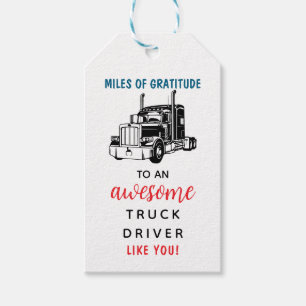 Étiquettes-cadeau Semaine d'appréciation des chauffeurs de camion  É