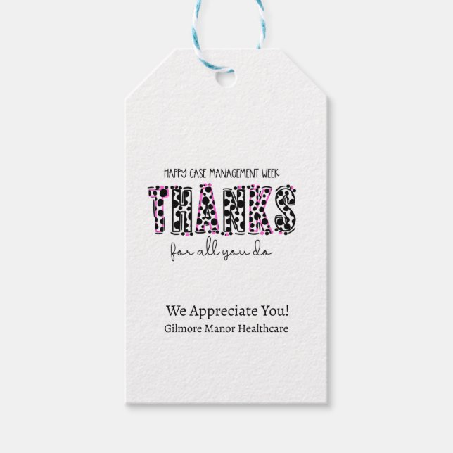 Étiquettes-cadeau Semaine de gestion des Coques heureux (Devant)