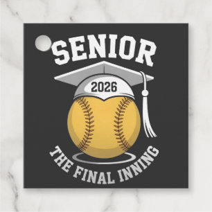 Étiquettes Cadeau Senior The Final Inning 2026 Softball Graduation