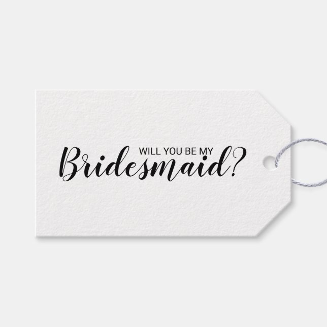 Étiquettes-cadeau Serez-Vous Ma Femme D'Accueil ? Script moderne (Devant (Horizontal))