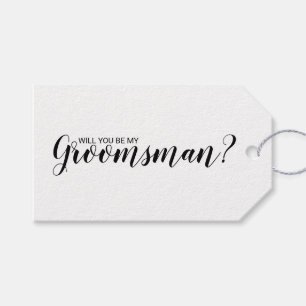 Étiquettes-cadeau Serez-Vous Mon Groomsman ? Balises cadeaux de scri