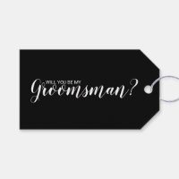 Serez-Vous Mon Groomsman ? Balises cadeaux de scri
