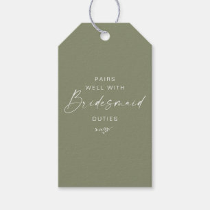 Étiquettes-cadeau Série de propositions de servante de script modern