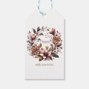 Étiquettes-cadeau Serre Rustique Magnolia Cuivre Bow