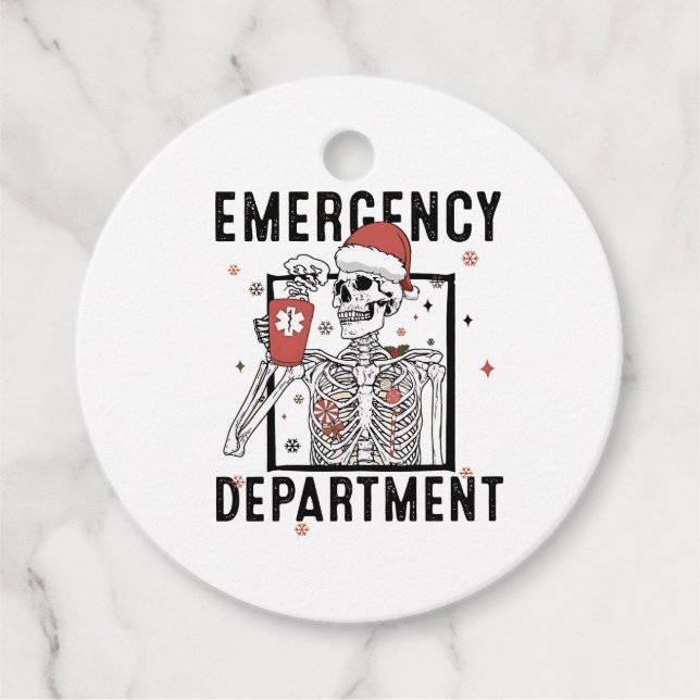 Étiquettes Cadeau Service d'urgence Skeleton Nuring Coffee Lover (Devant)