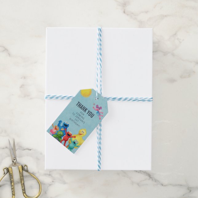 Étiquettes-cadeau Sesame Street Caractère Illustration Merci (Avec de laficelle)