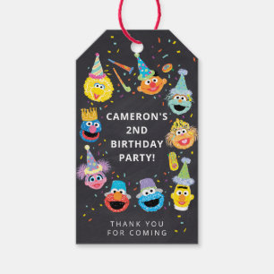 Étiquettes-cadeau Sesame Street Pals Confetti Merci Favoriser