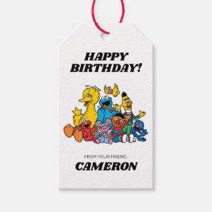 Étiquettes-cadeau Sesame Street Pals Joyeux Anniversaire De