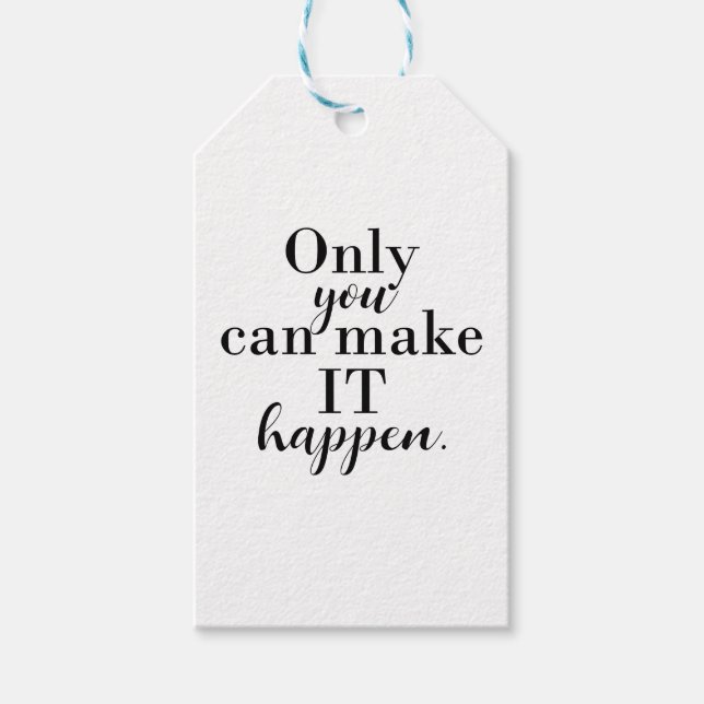 Étiquettes-cadeau SEULEMENT VOUS POUVEZ RÉALISER CECI Personnalisé s (Devant)