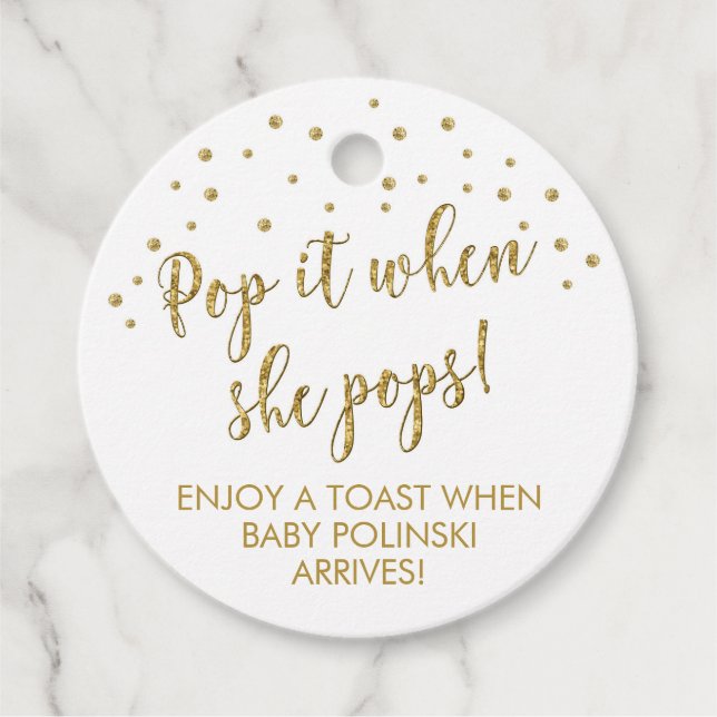 Étiquettes Cadeau Sexe neutre pop it quand elle active des balises (Devant)