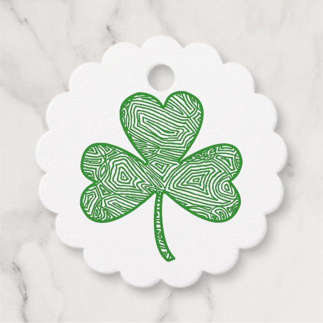 Étiquettes Cadeau Shamrock (Devant)