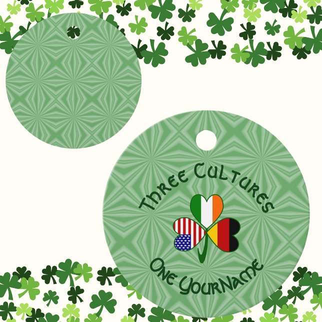 Étiquettes Cadeau Shamrock irlandais américain allemand personnalisé (Créateur téléchargé)