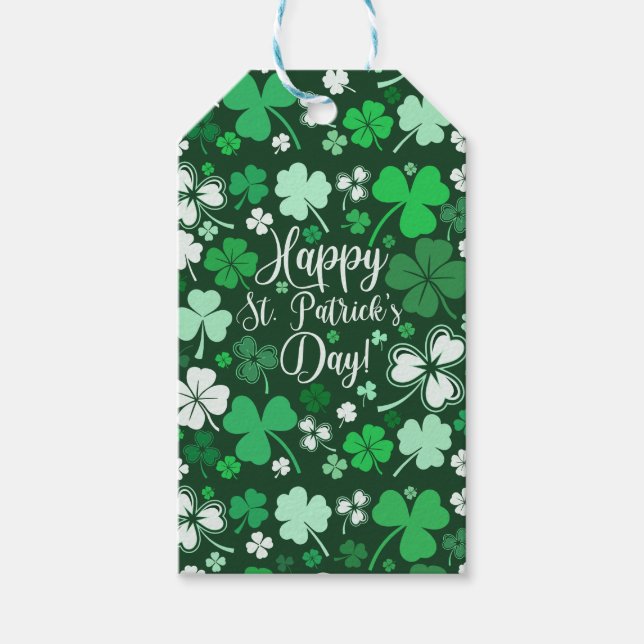 Étiquettes-cadeau Shamrock St Patrick's (Devant)