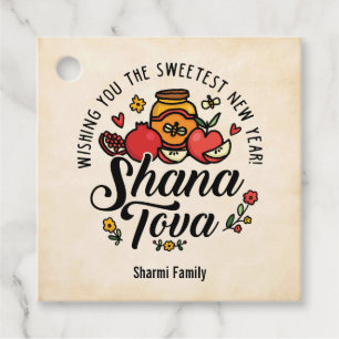 Étiquettes Cadeau Shana Tova, Rosh Hashanah, Nouvel An juif