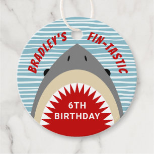 Étiquettes Cadeau Shark Bite N'Importe Quel Âge Anniversaire Fête Fa