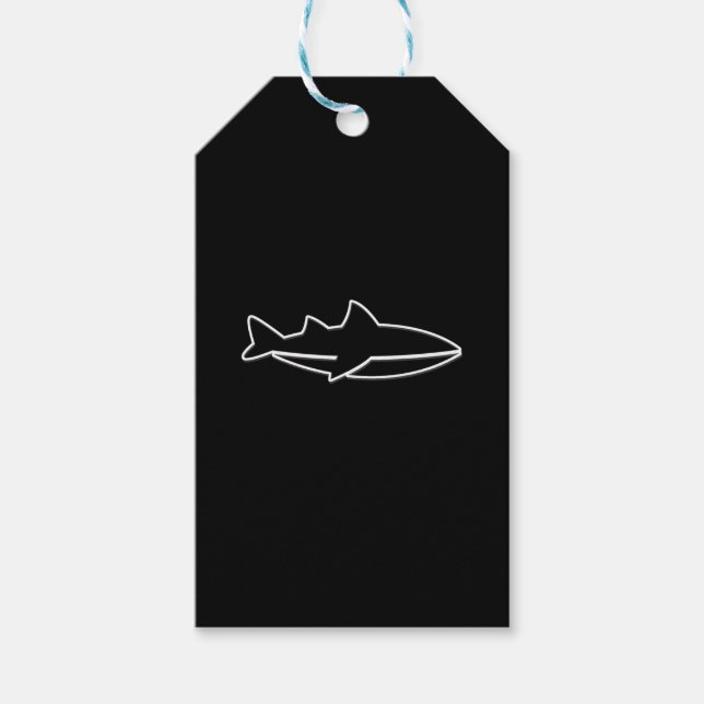 Étiquettes-cadeau Shark Lineart (Devant)