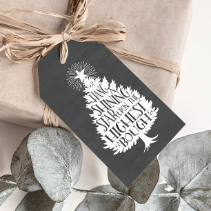 Étiquettes-cadeau Shining Star Christmas Tree Chalkboard Gift Tags